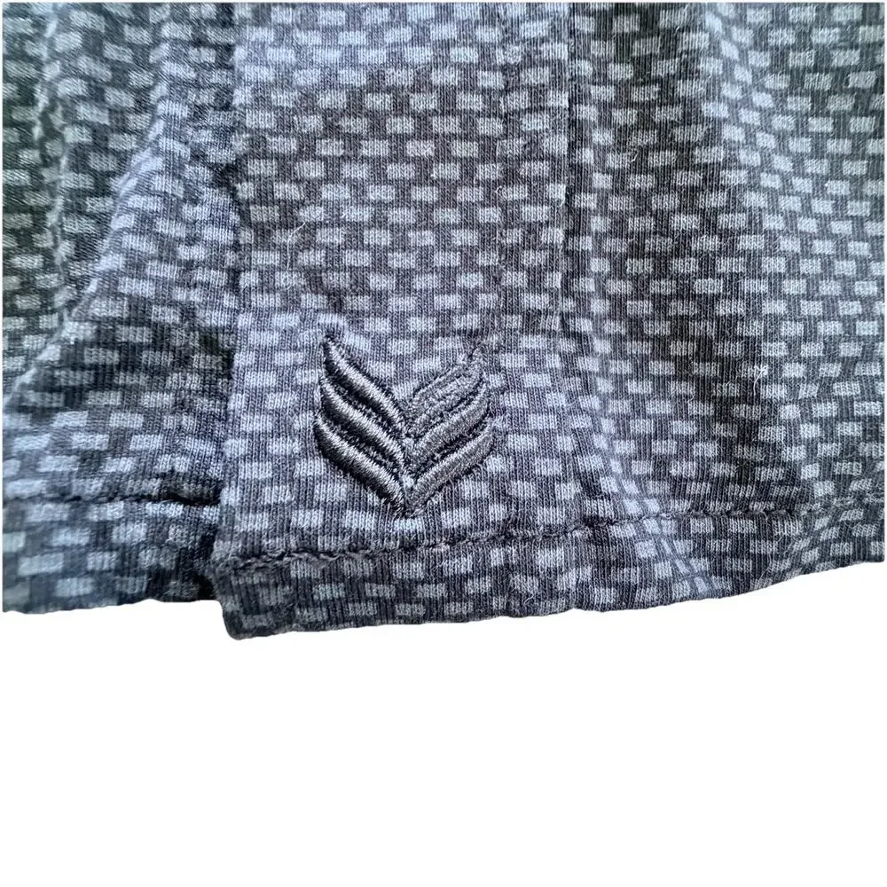 Buttercloth Established in Icy Cotton Mens Black Pattern Polo Shirt XL $138